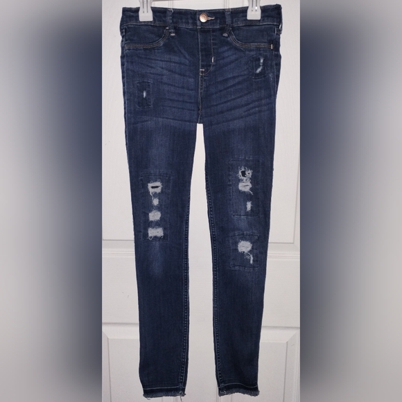 Abercronbie Girls Distressed Jeans Size 13/14 Slim Fit Jegging Style EUC - Picture 7 of 7